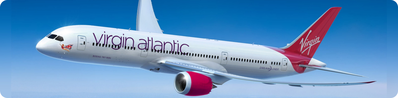 ورجین آتلانتیک با لوگو قرمز