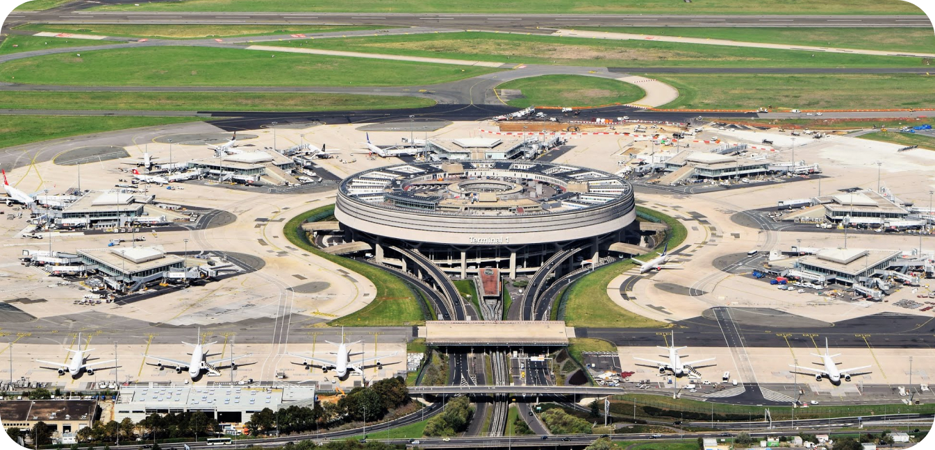 موقعیت جغرافیایی شارل دوگل پاریس